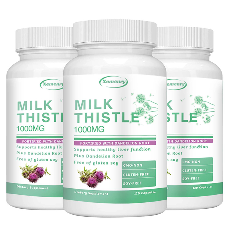Milk Thistle Silymarin - 밀크시슬 캡슐 1000mg - 민들레 뿌리