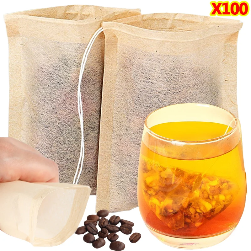 Nettle Leaf Tea - Drawstring 필터와 100Pcs 티백 커피 콩
