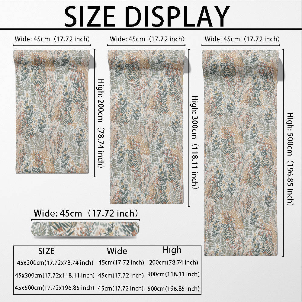 1개 허브 식물 꽃무늬 프린팅 자가 접착 PVC 벽지  - Herbal Wallpaper 리뷰 및 가격