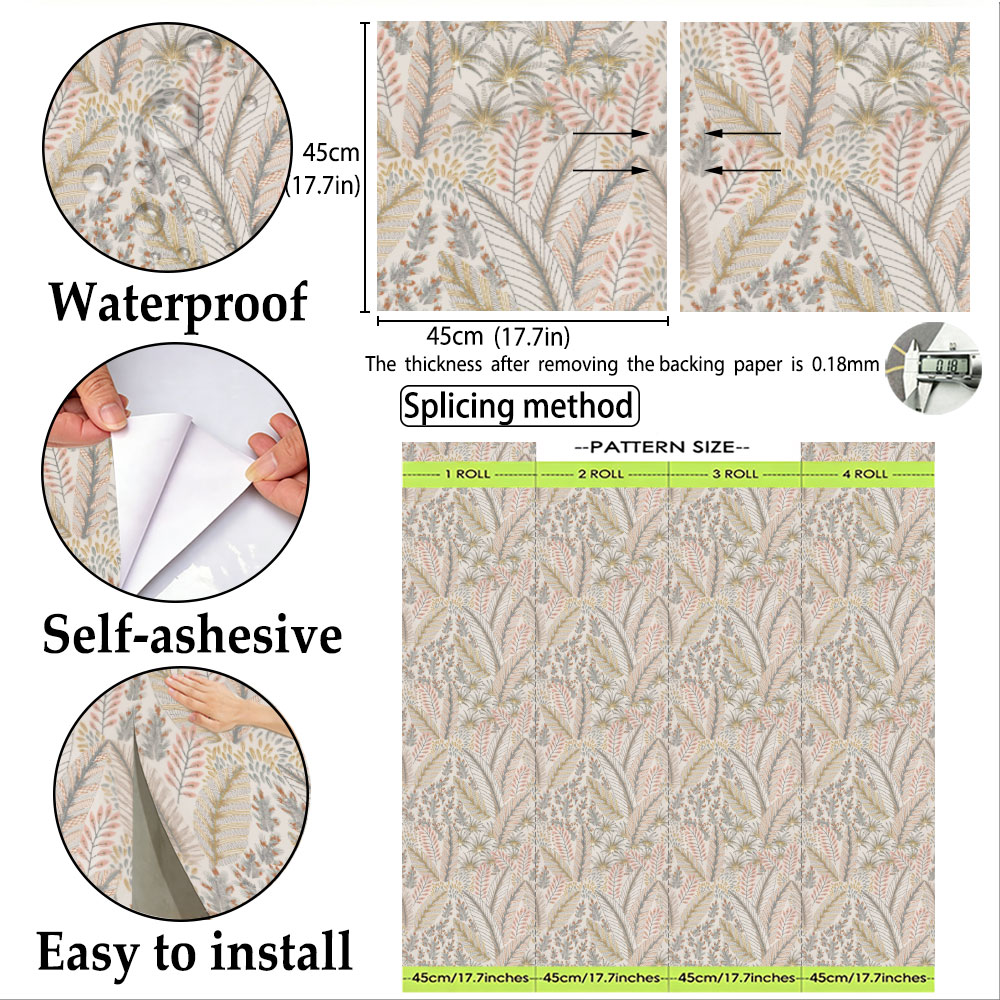1개 허브 식물 꽃무늬 프린팅 자가 접착 PVC 벽지  - Herbal Wallpaper 리뷰 및 가격